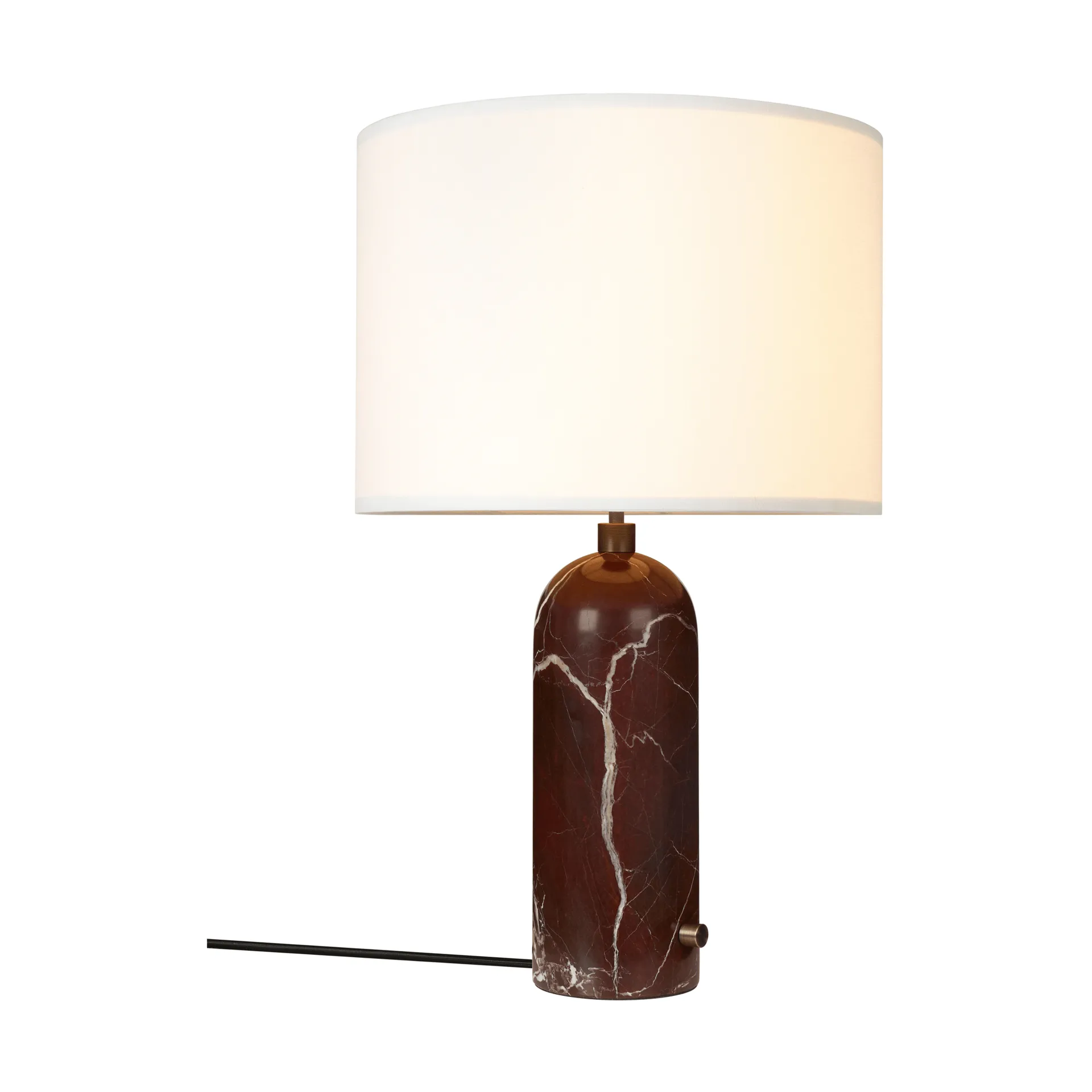 Gravity L bordslampa, Maroon marble-white GUBI