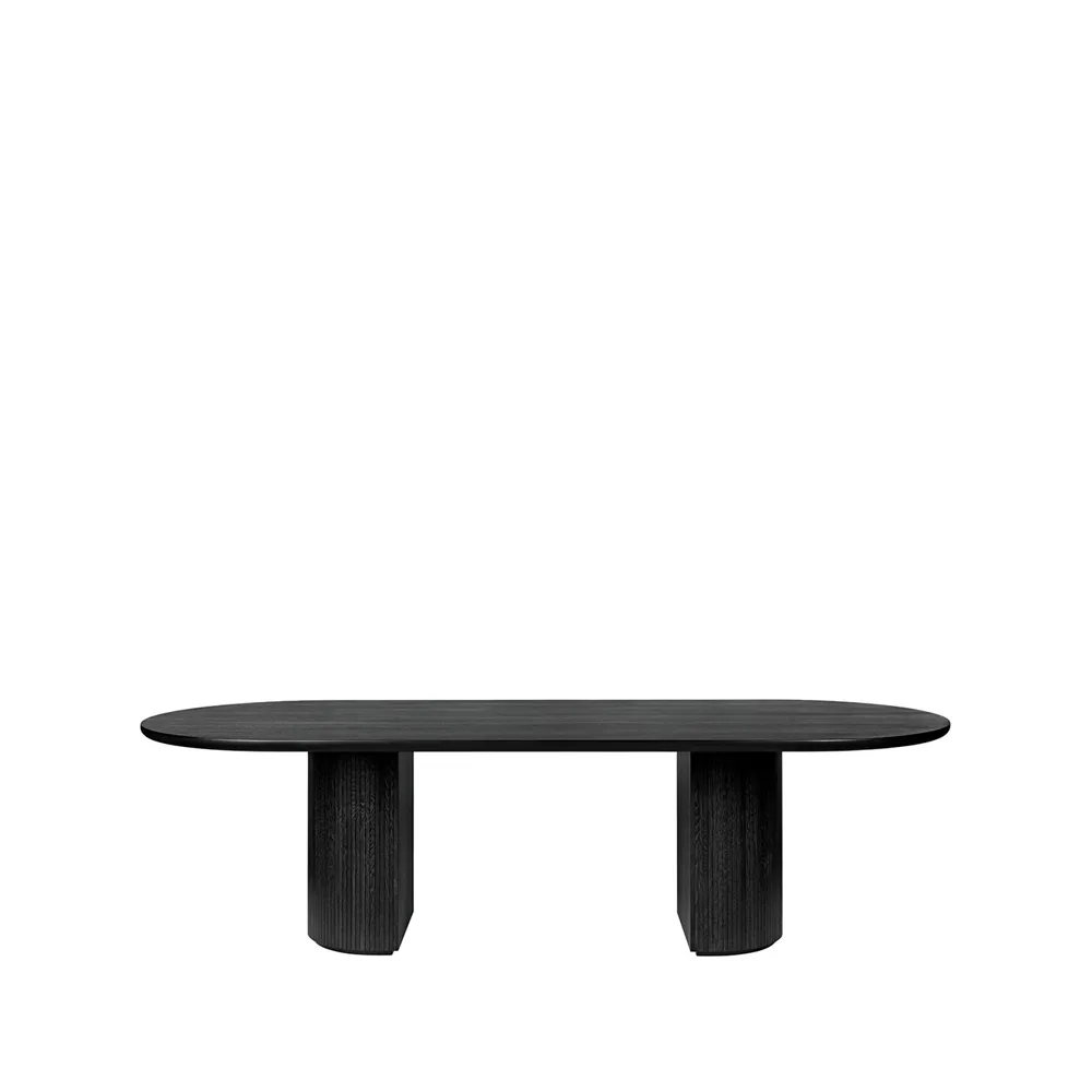 Moon matbord ellips, oak brown/black stained GUBI