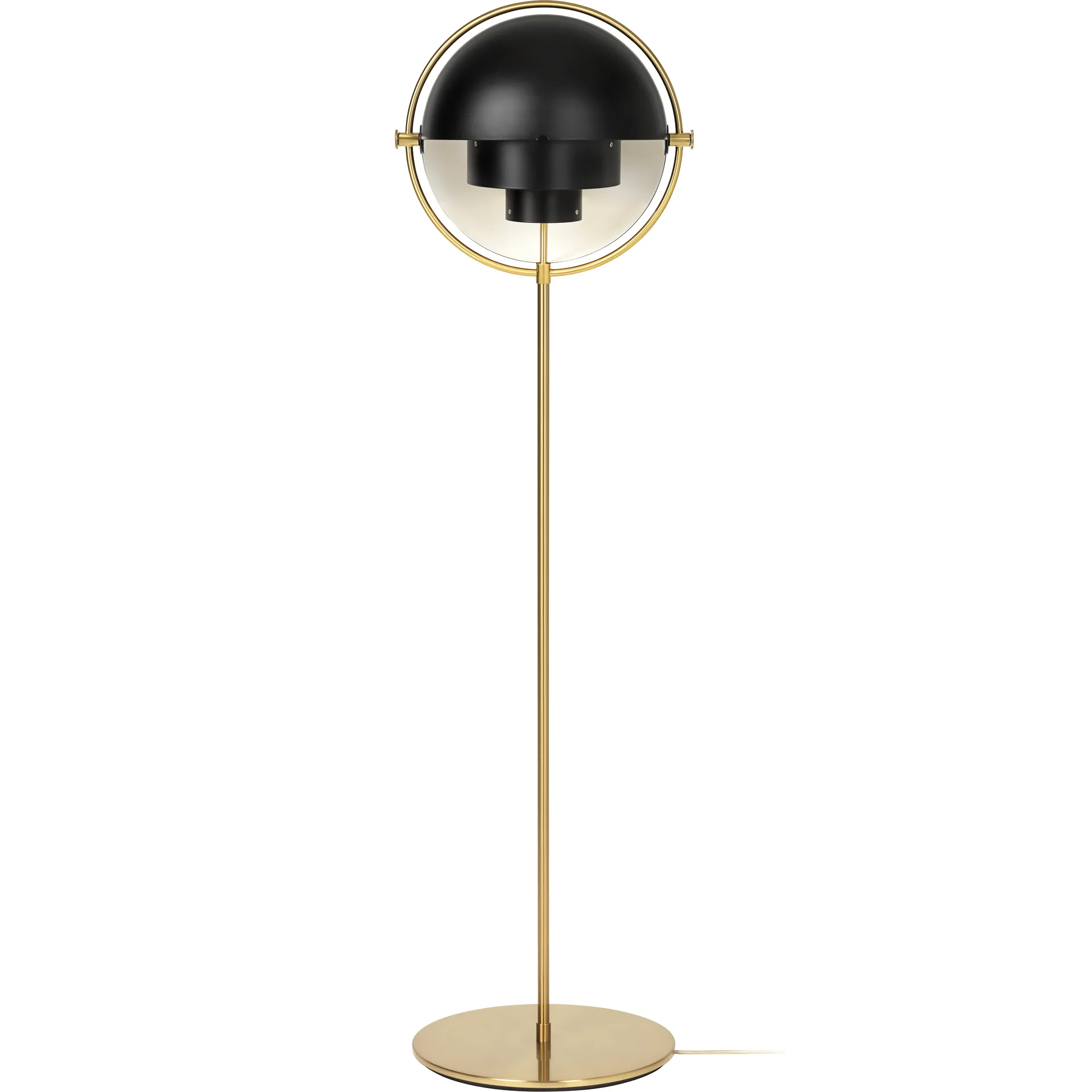 Multi-Lite golvlampa, Mässing-svart GUBI