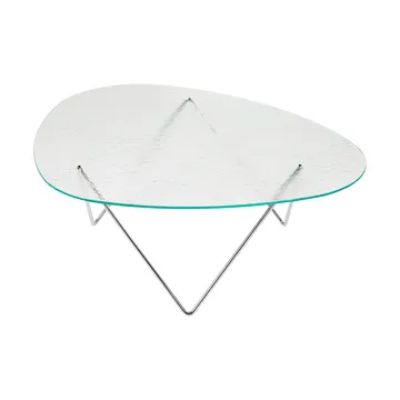 Pedrera soffbord - Krom-strukturglas transparent - GUBI