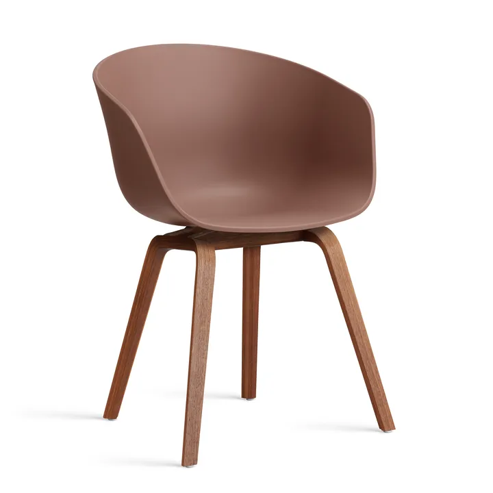 About a Chair 22 2.0 stol - Soft brick-lackerat valnötsstativ - HAY