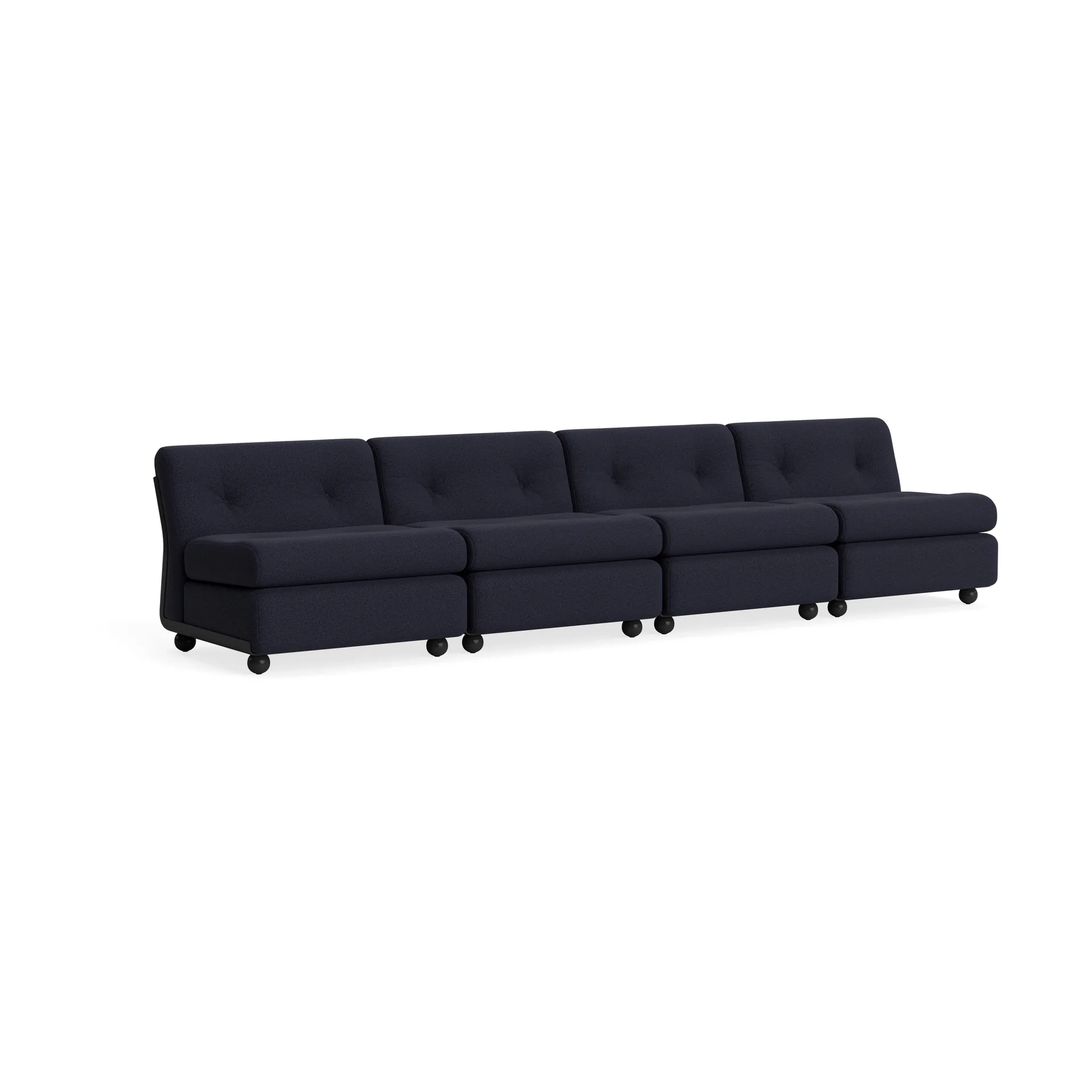 Amanta soffmodul, Anthracite shell-turf blue red mélange, 4-sits HAY