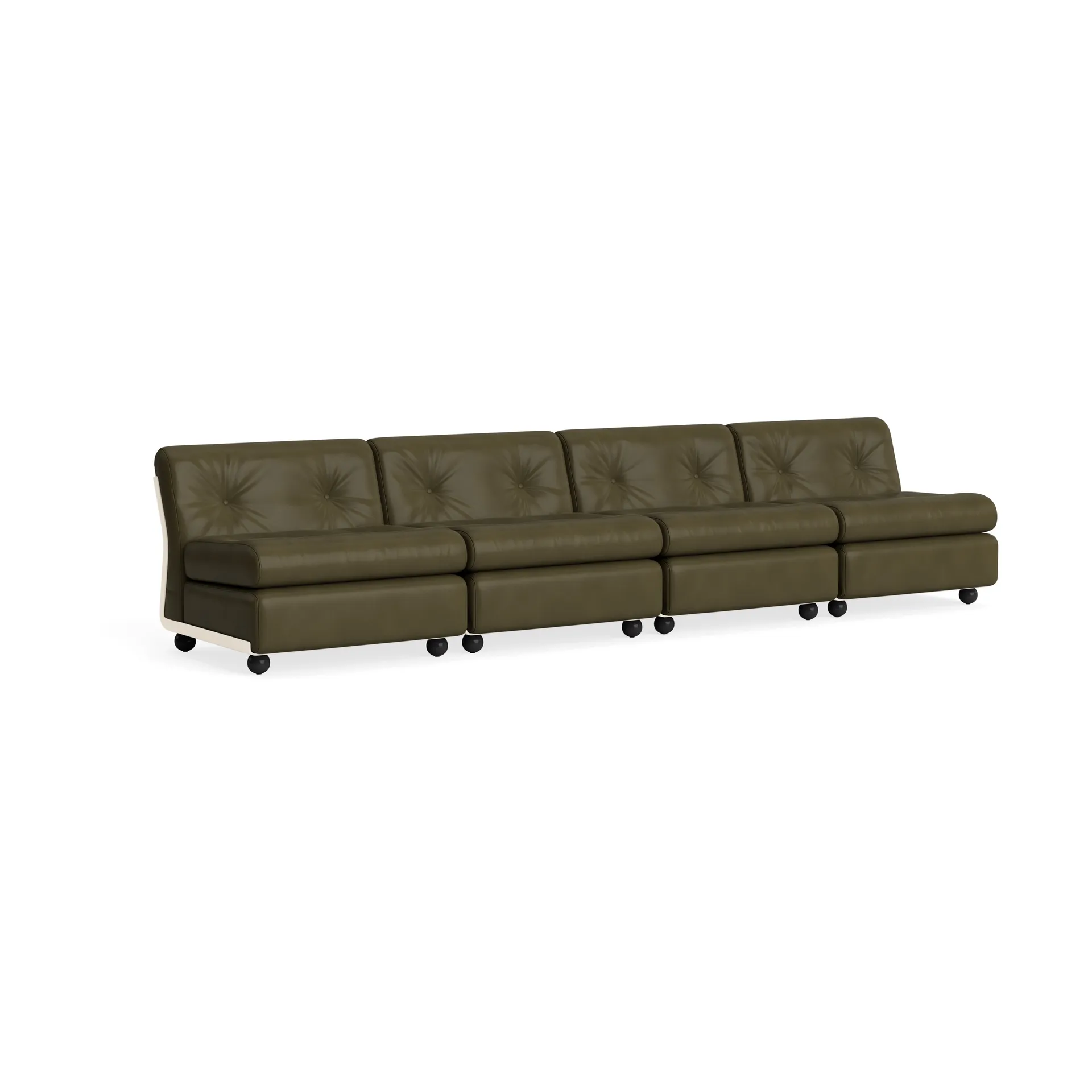 Amanta soffmodul, Cream beige-sense forest, 4-sits HAY