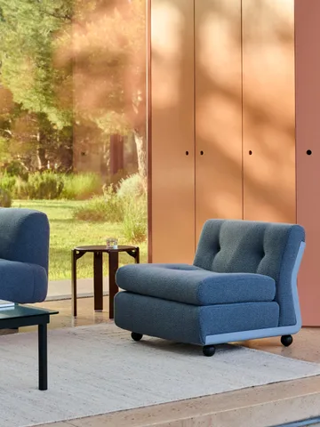 Amanta soffmodul - Frost blue-turf blue, 1-sits/fåtölj - HAY