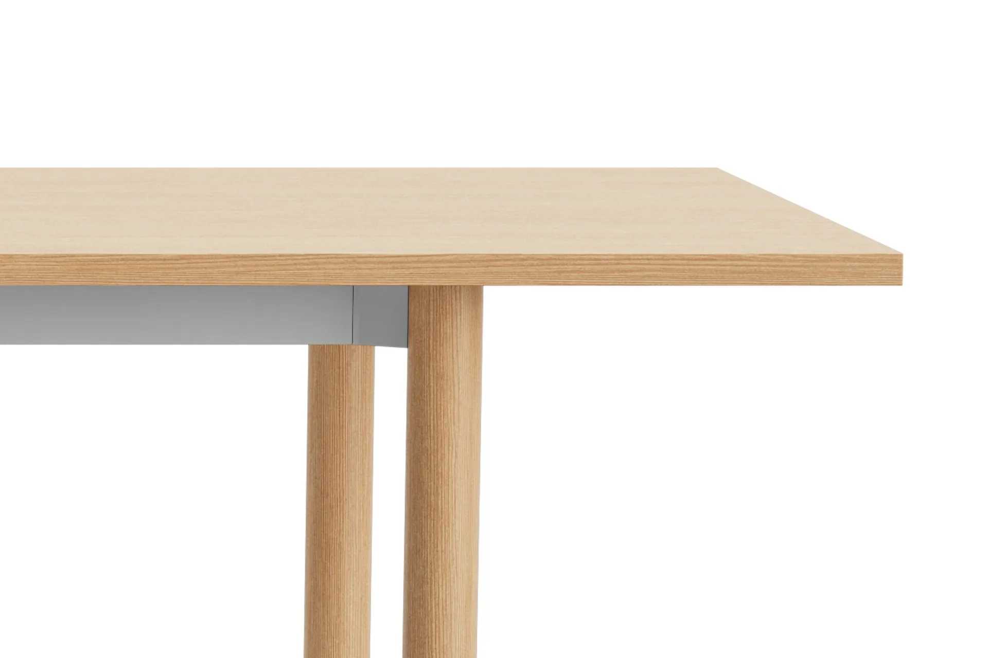 Annex Overhang matbord, Oxiderad aluminium-lackerad ek, 220x90 cm HAY