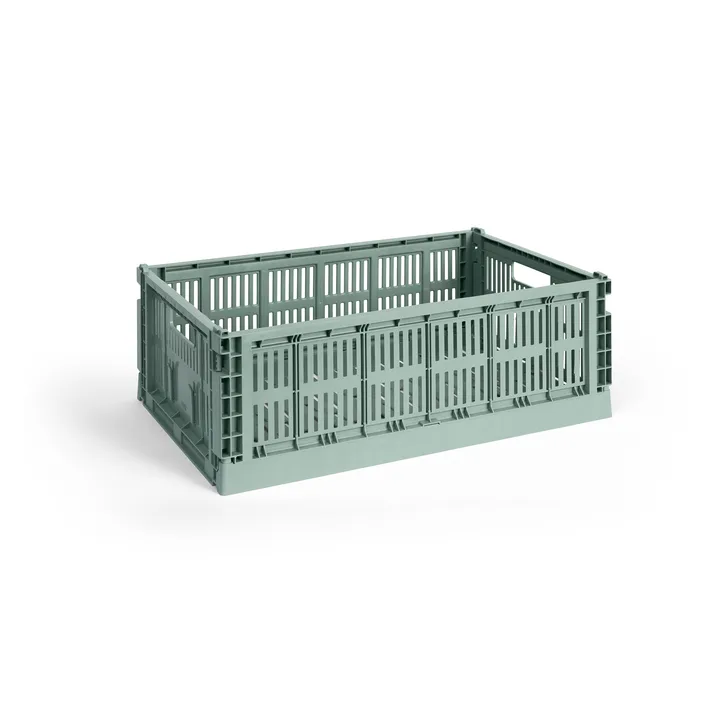 Colour Crate L 34,5x53 cm - Sage green - HAY