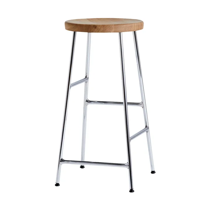 Cornet barpall 65 cm - Oiled oak-chrome - HAY