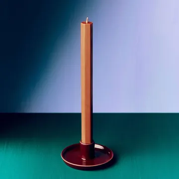 Disc ljusstake - Chestnut brown, small, Ø10x4,8 cm - HAY