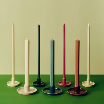 Disc ljusstake - Dark teal, small, Ø10x4,8 cm - HAY