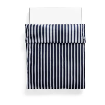 Été påslakan 220x220 cm - Midnight blue-light grey - HAY