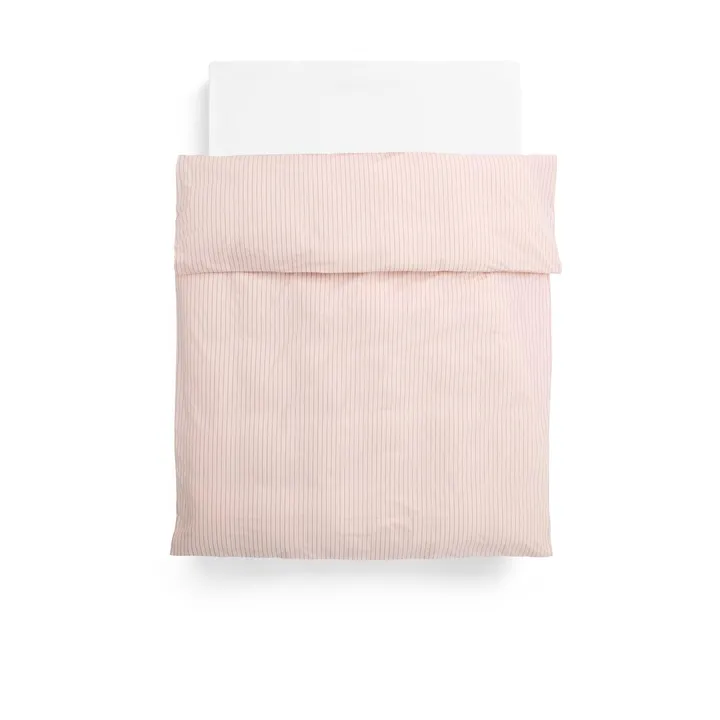 Fineline påslakan 150x210 cm - Soft pink - HAY