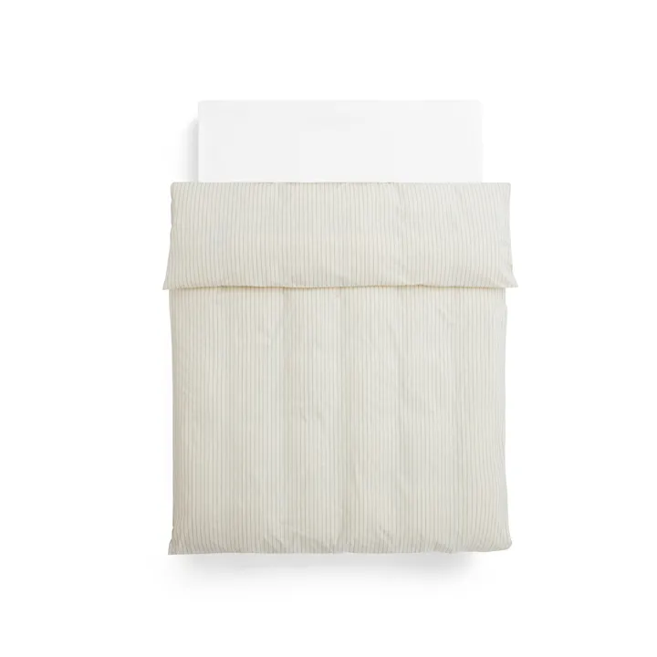 Fineline påslakan 220x240 cm - Ivory - HAY