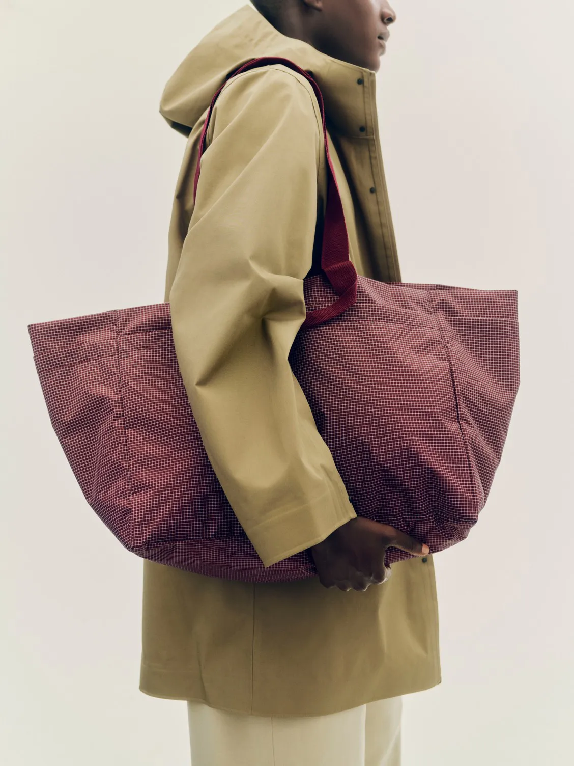 Grid Weekend Bag väska, Burgundy, large HAY