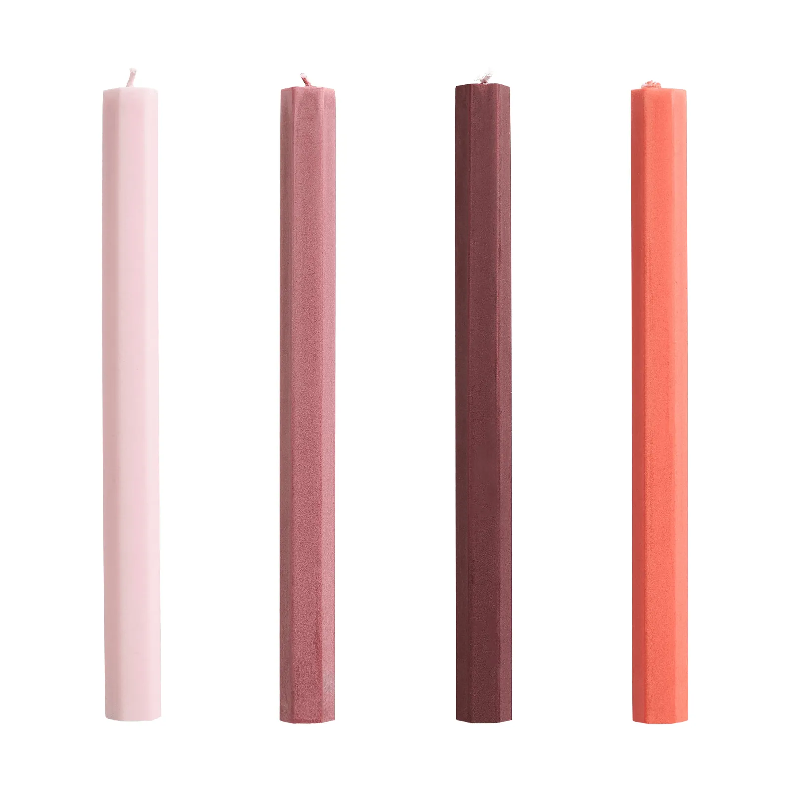 Hexagon Candle ljus mix 4-pack, Berry HAY