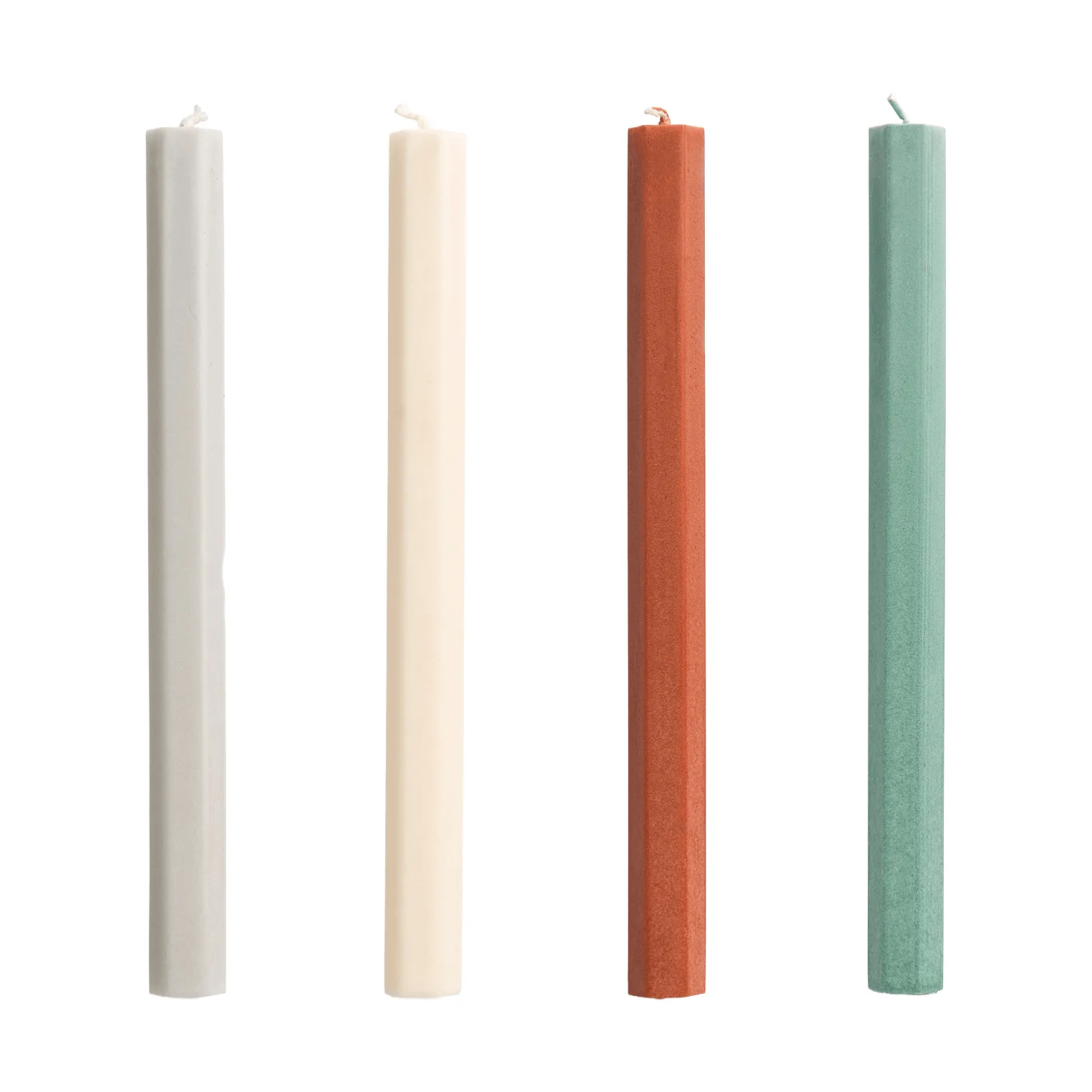 Hexagon Candle ljus mix 4-pack, Forest HAY