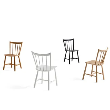 J41 stol - Black lacquered beech - HAY