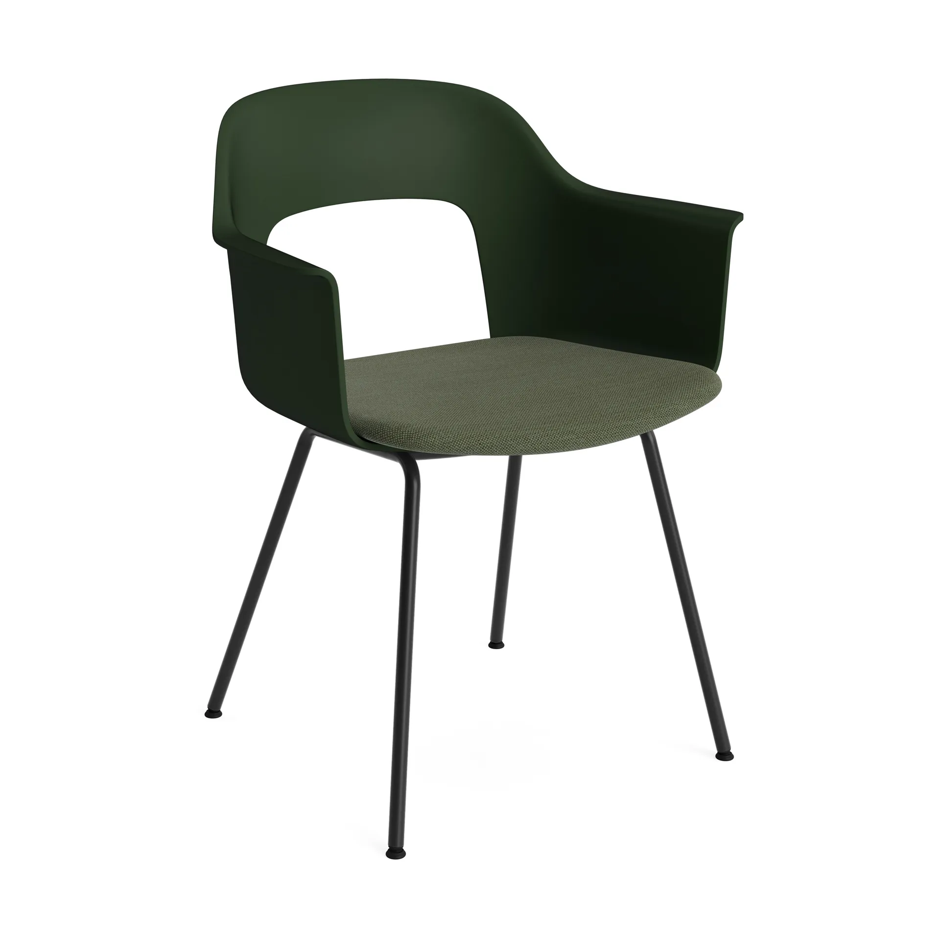 Layout Armchair 213 karmstol, Mode 072-bottle green-svartlackerad stål HAY