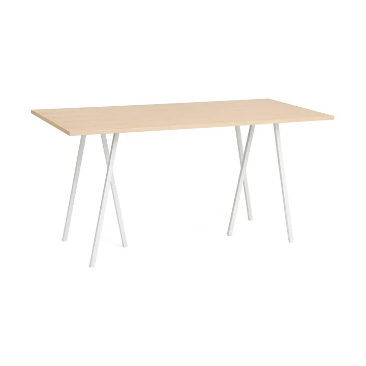 Loop Stand incl. support barbord 92,5x200 cm - White-clear lacq. oak - HAY