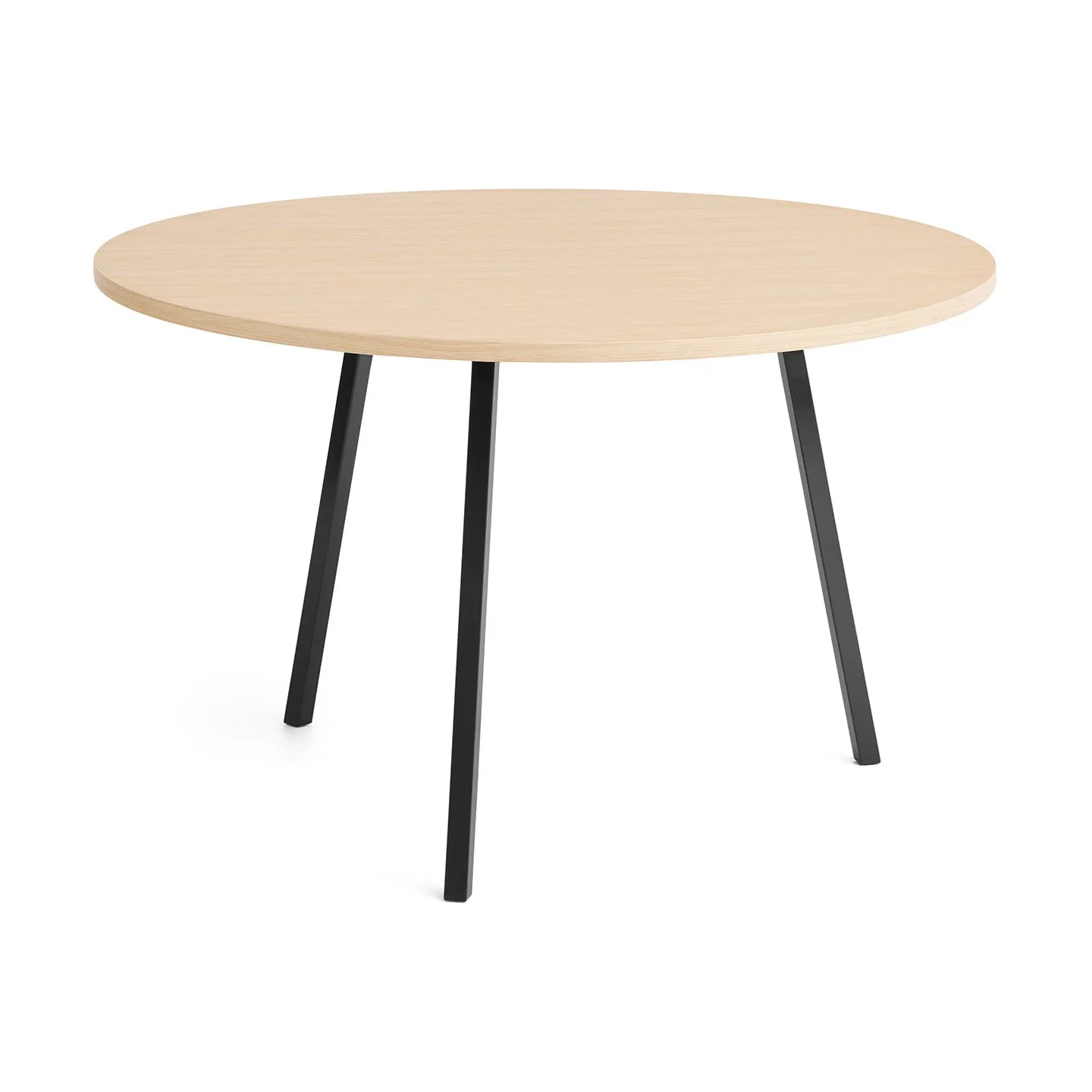 Loop Stand matbord Ø120 cm, Black-clear lacq. oak HAY