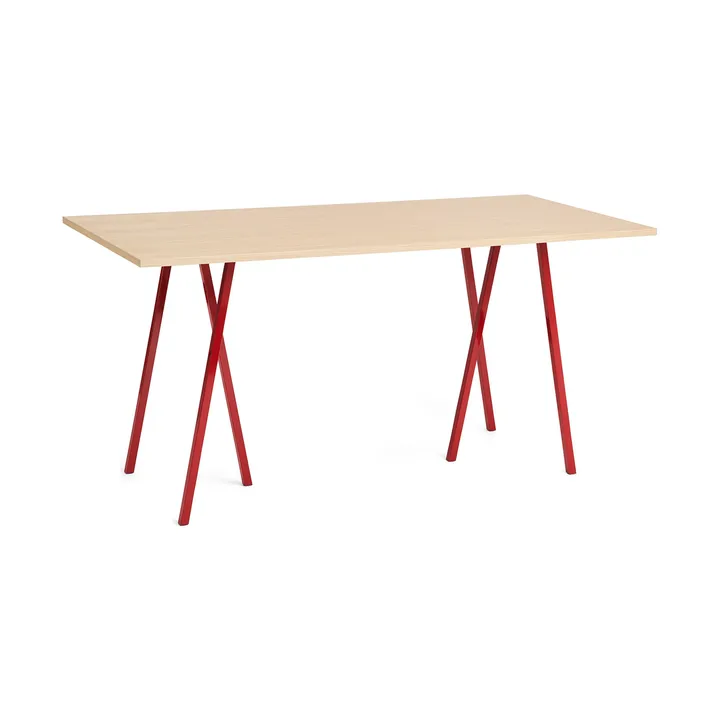 Loop Stand matbord 92,5x200 cm - Maroon red-clear lacq. oak - HAY