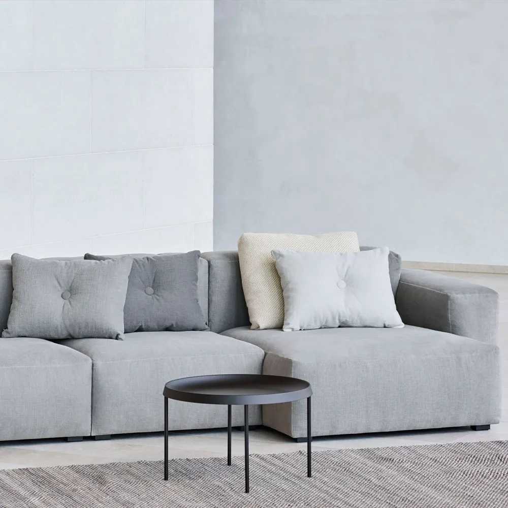 Mags Soft low modulsoffa, tyg linara 443 tweed, vänster HAY