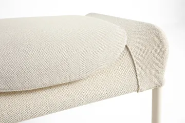 O2 Ottoman fotpall - Soft cream-lackerad stål eggshell - HAY