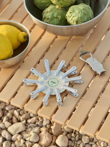 Outdoor Market klädnypa - Silver, 10-pack - HAY