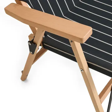 Outdoor Market soffa ihopfällbar - Black-beige, 2-sits - HAY