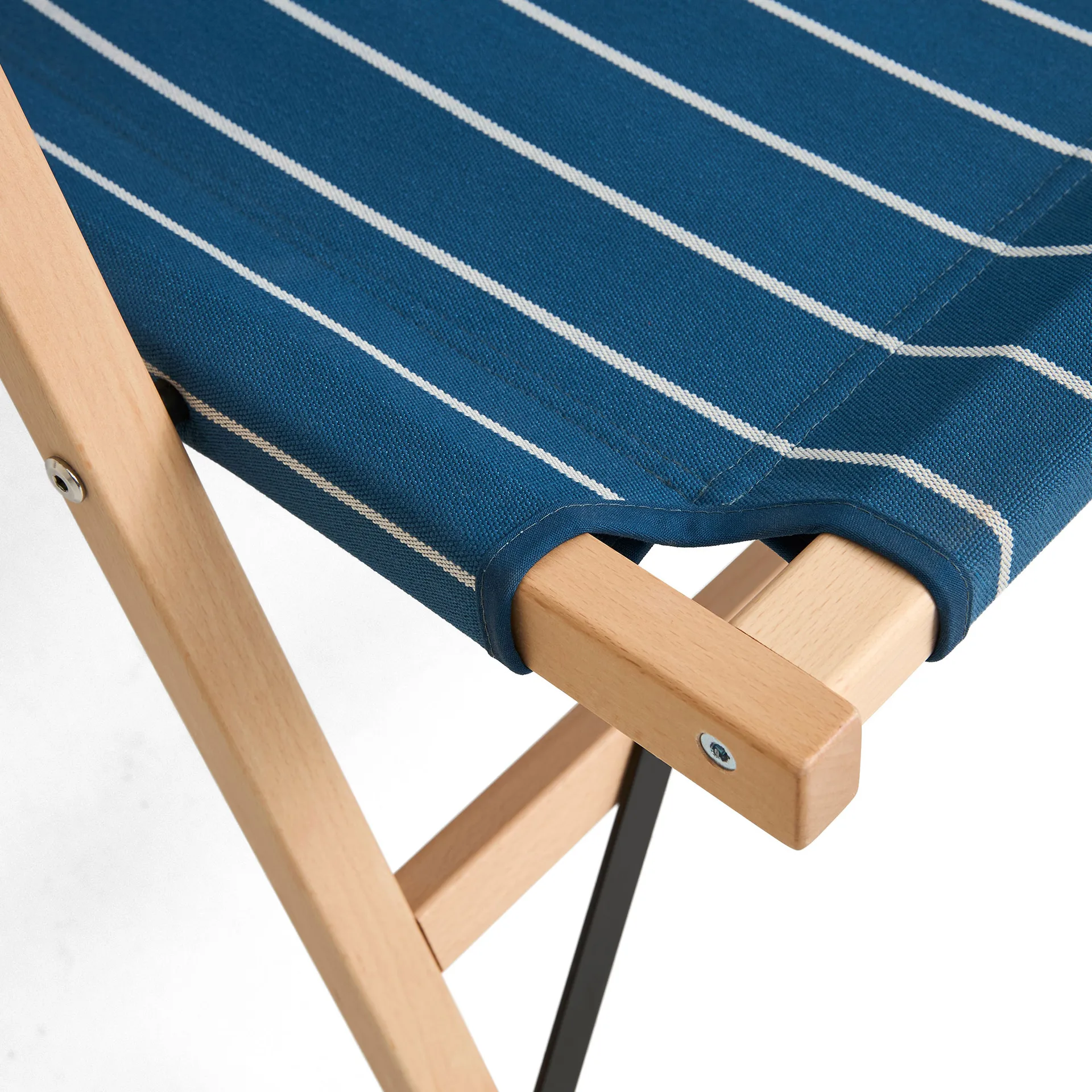 Outdoor Market soffa ihopfällbar, Blue-beige, 2-sits HAY