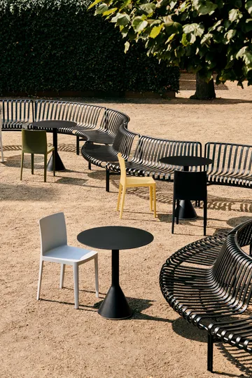 Palissade Cone runt cafébord - Anthracite, ø70 - HAY