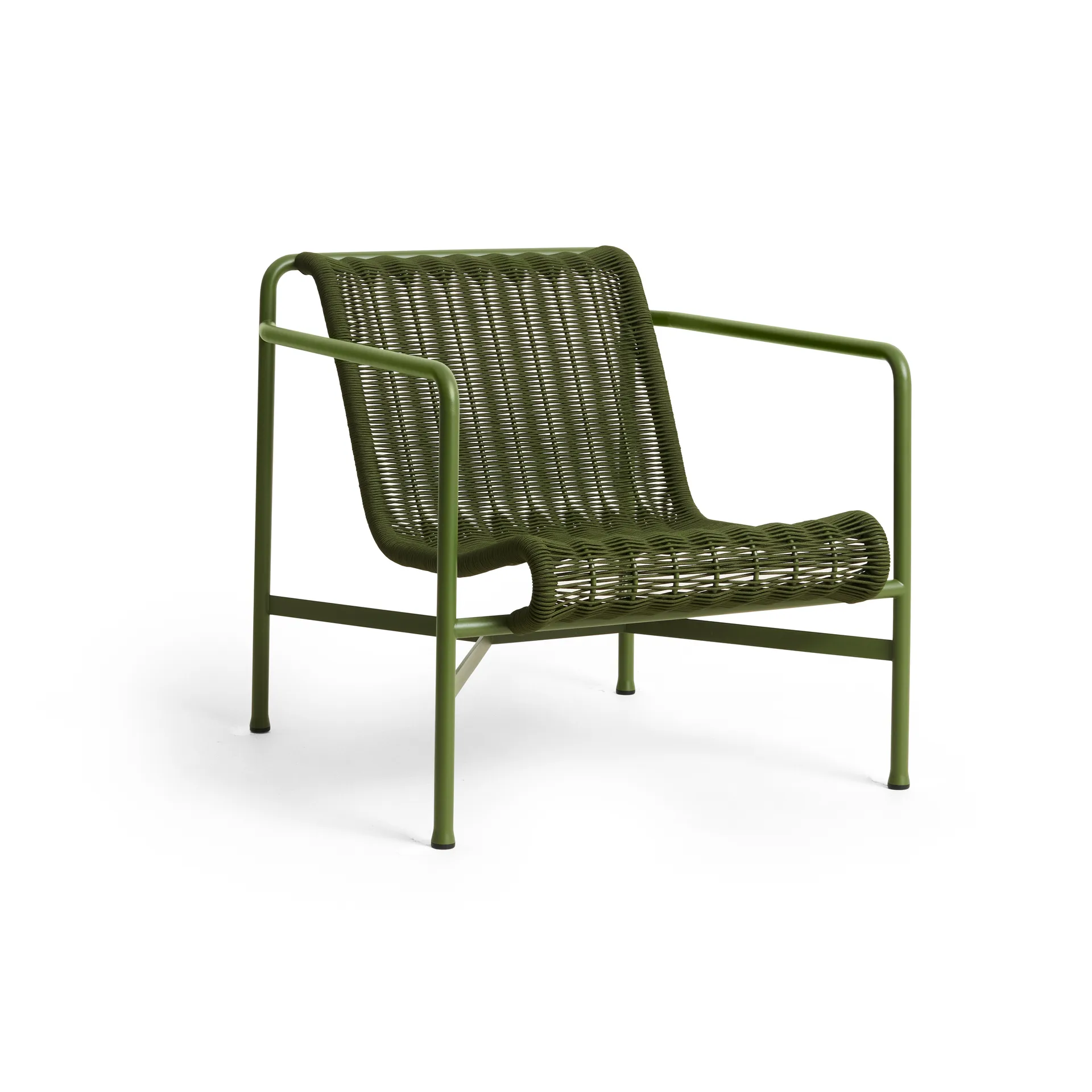 Palissade Cord Low loungefåtölj, Olive HAY