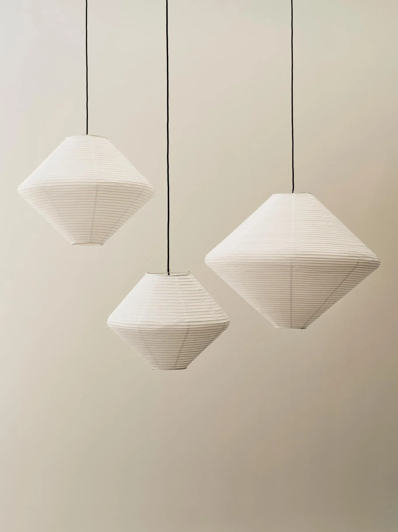 Paper Shade Diamond lampskärm, Classic white, Ø80 cm HAY