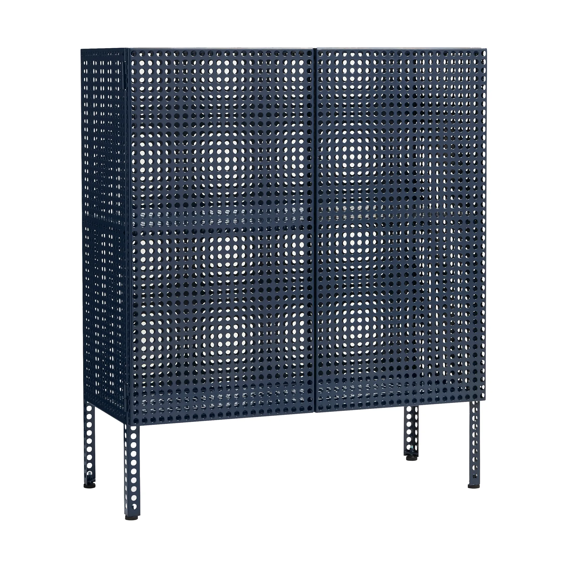 Perforated Cabinet skåp medium, Steel blue HAY