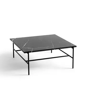 Rebar soffbord 80x84x33 cm - Black marble-black - HAY