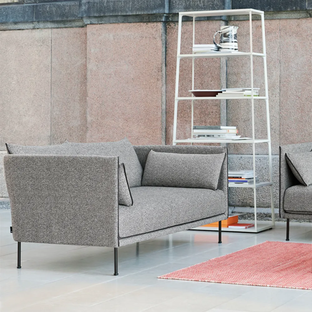 Silhouette 3-sits soffa, Coda 100 offwhite-oljade ekben HAY