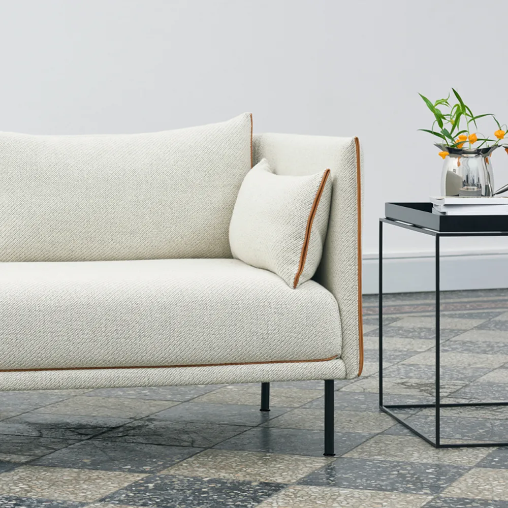 Silhouette 3-sits soffa, Coda 182 grå-svarta metallben HAY