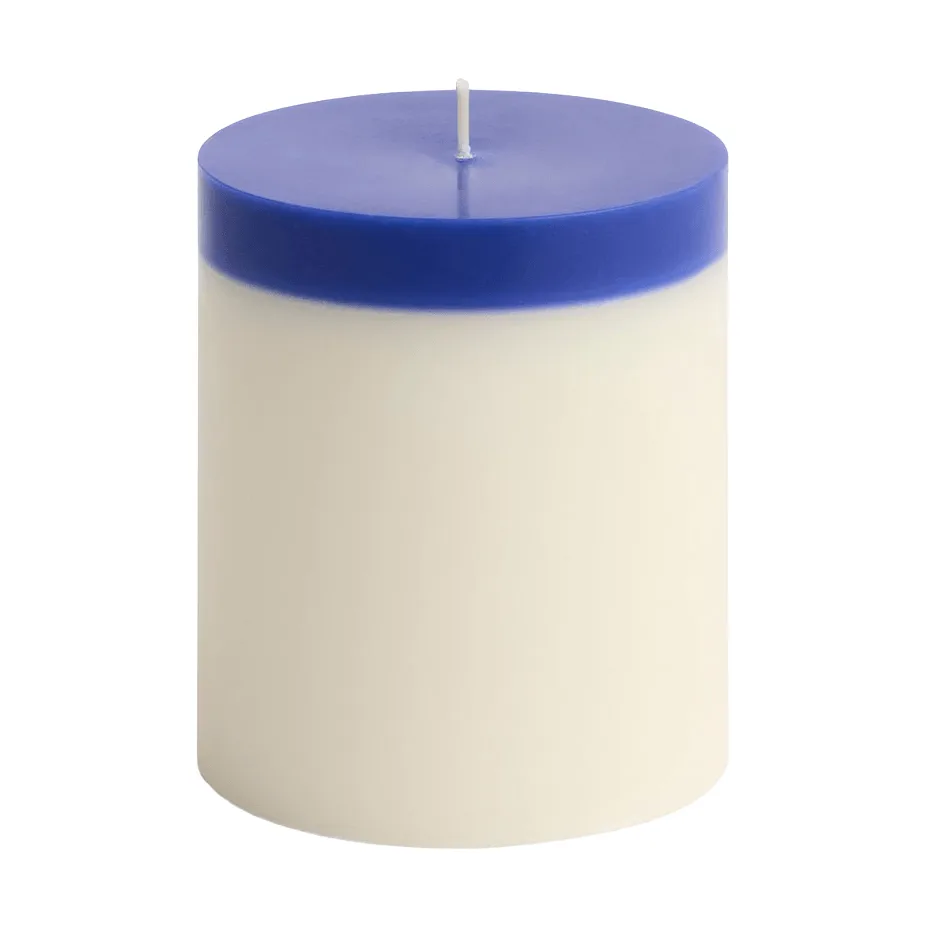 Silo Candle blockljus, Ivory-royal blue, Ø9,5x11 cm HAY