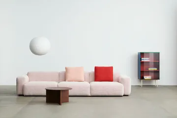 Slit soffbord Ø65 cm - Lacquered walnut - HAY
