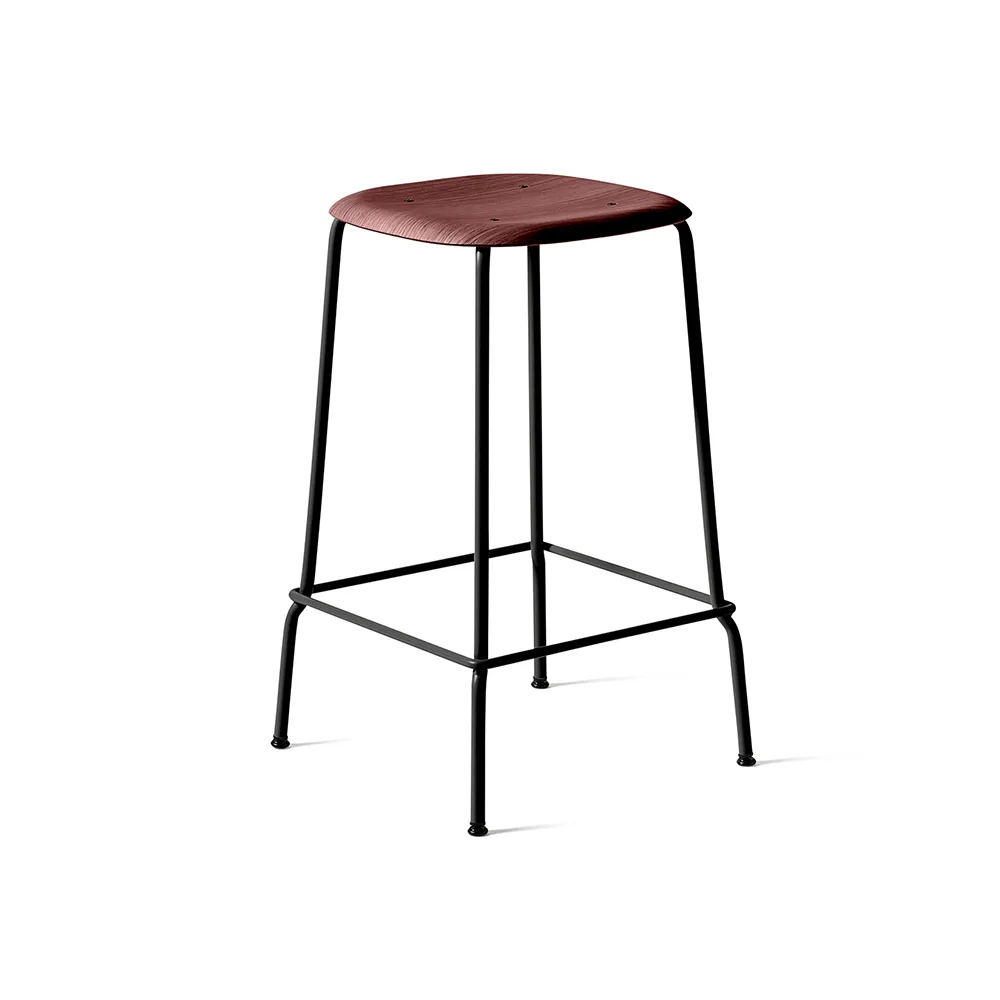 Soft Edge 30 Low barpall, Fall red, svart stålstativ HAY