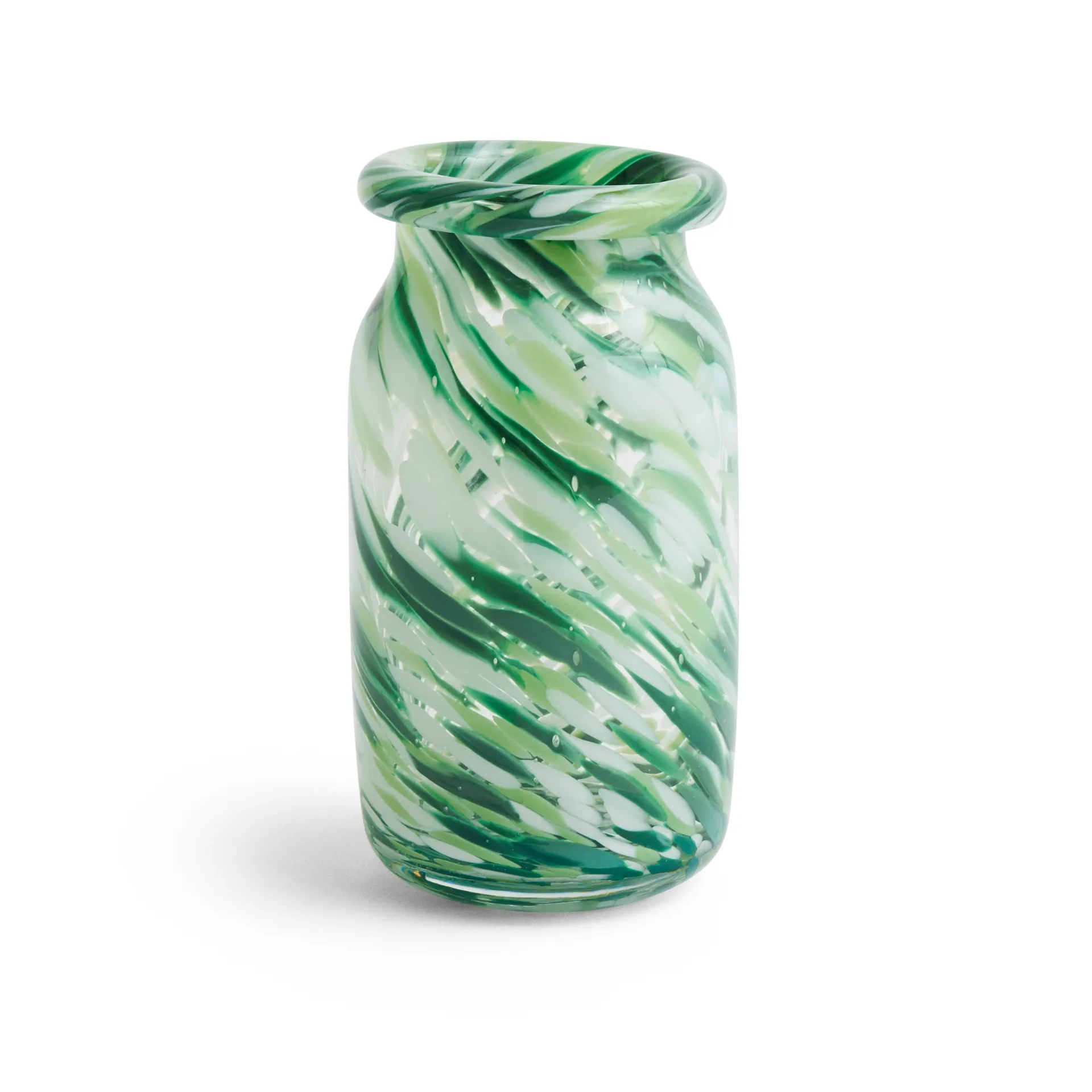 Splash Roll Neck vas S 20,5 cm, Green swirl HAY