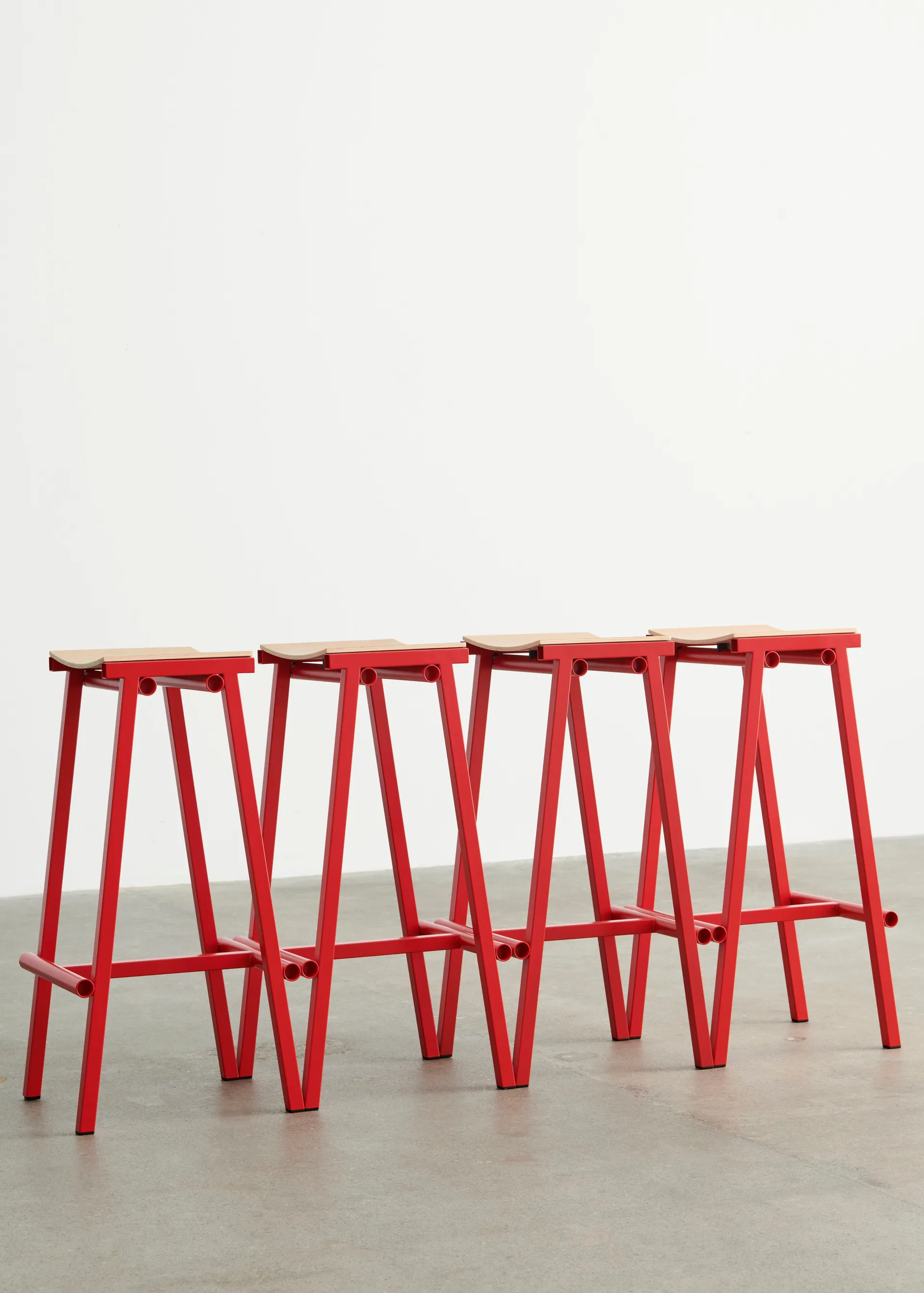 Taburete 8 high barstol 75 cm, Signal red (röd) HAY