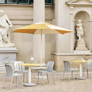 Terrazza Hexagon parasoll - Off white-ochre - HAY