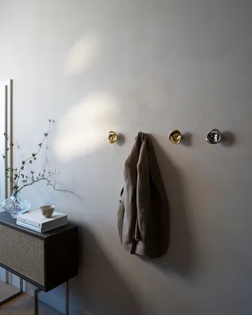 Ripple no. 02 stor knopp - Chrome - Hein Studio