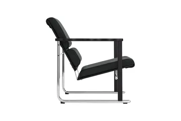 Experiment 502 loungefåtölj - Black-black leather - Hem