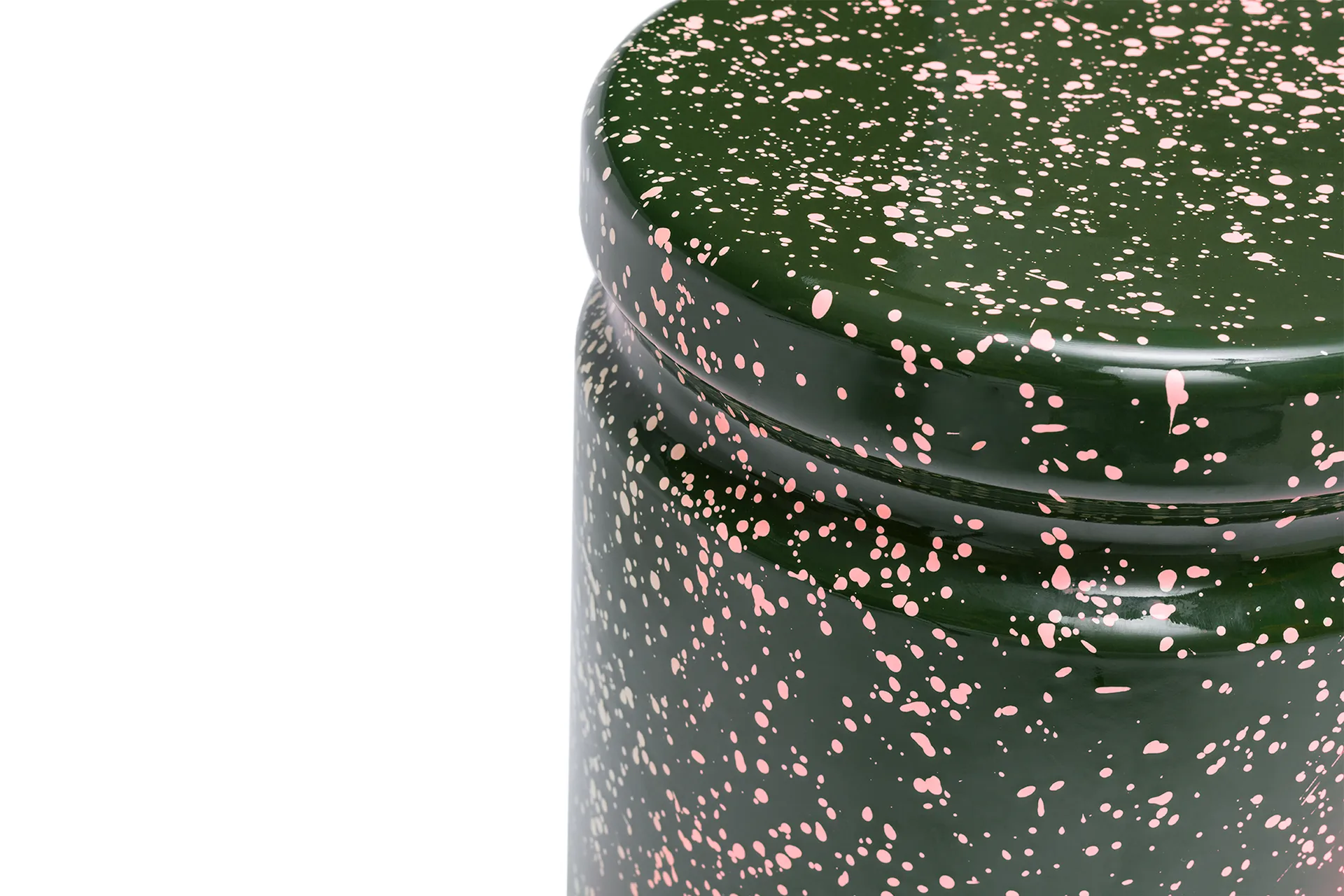 Last pall Ø32x44 cm, Green-pink splatter Hem