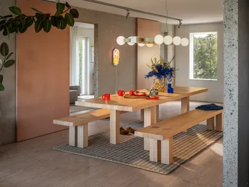 Max bord med bänkar 250 cm - Ask - Hem
