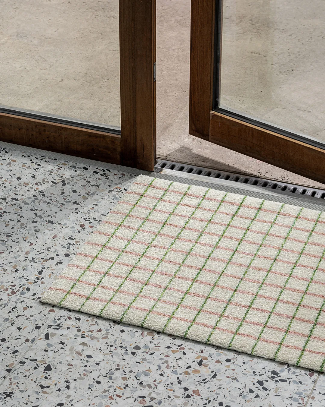 Grid dörrmatta, Lime Candycane, 85x115 cm Heymat