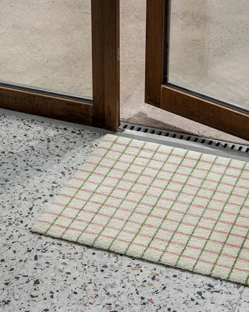 Grid dörrmatta - Lime Candycane, 85x115 cm - Heymat