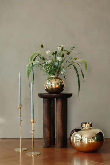Alba ljusstake 30 cm - Solid mässing och glas - Hilke Collection