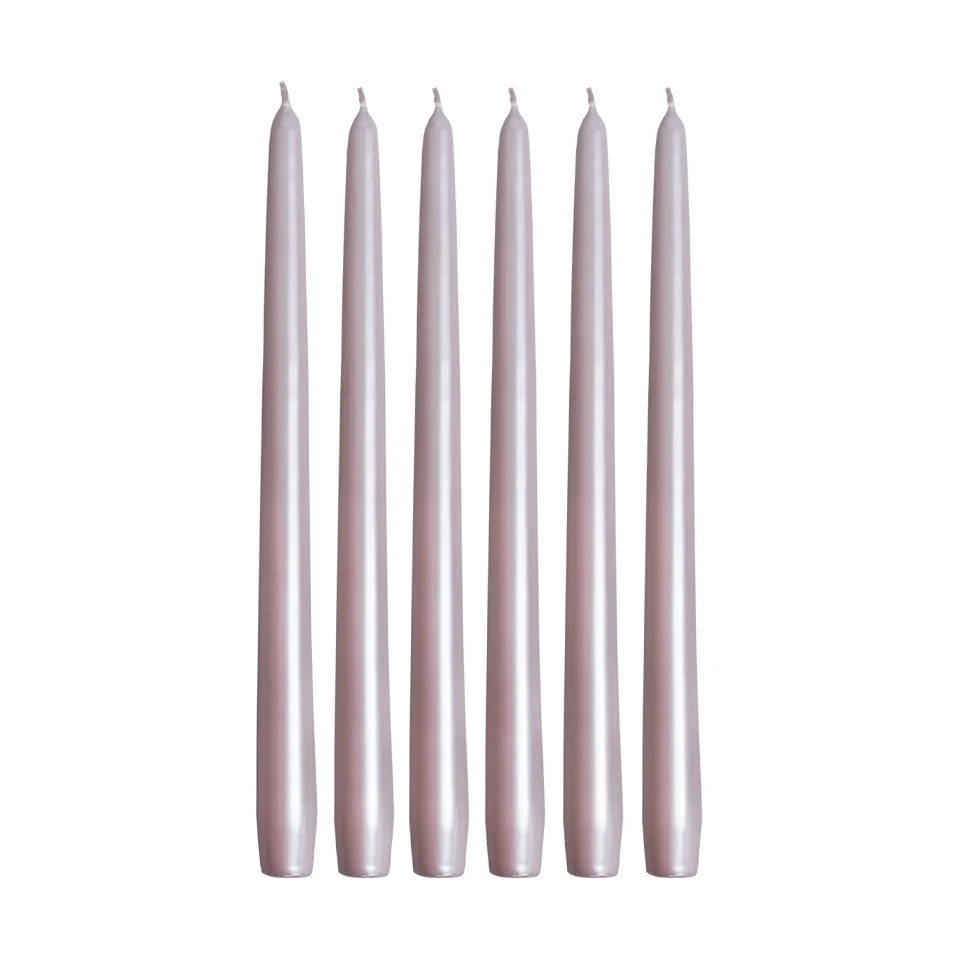 Herrgårdsljus 30 cm 6-pack, Dimrosa Pärla Hilke Collection